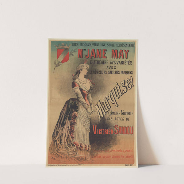 Mme Jane May du Théatre des Variétés … Marquise ! (1890) by J. Jonchère