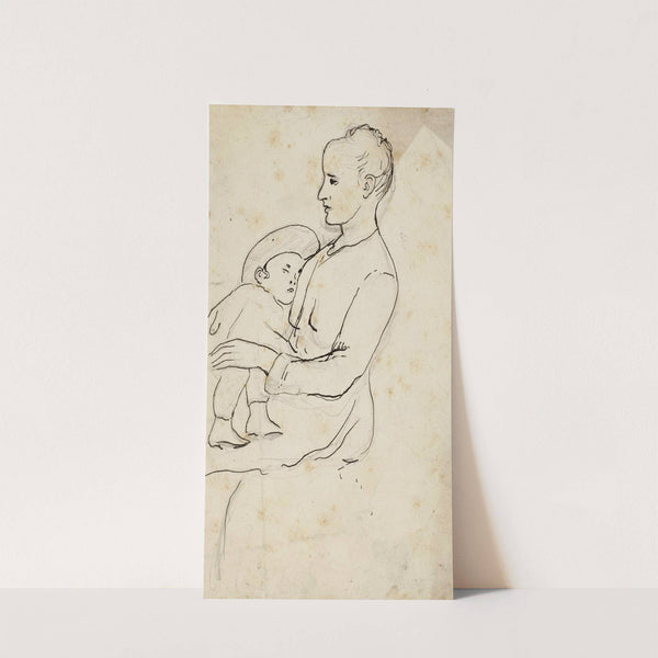 Mme Ravaud et son enfant malade by Arthur-Joseph Gueniot