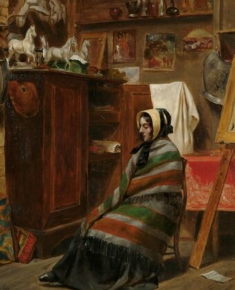 Model In A Cluttered Studio
