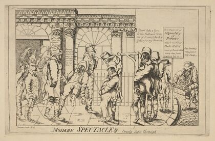 Modern spectacles easily seen through. (1818)