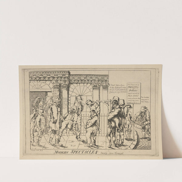 Modern spectacles easily seen through. (1818) by James Sayers