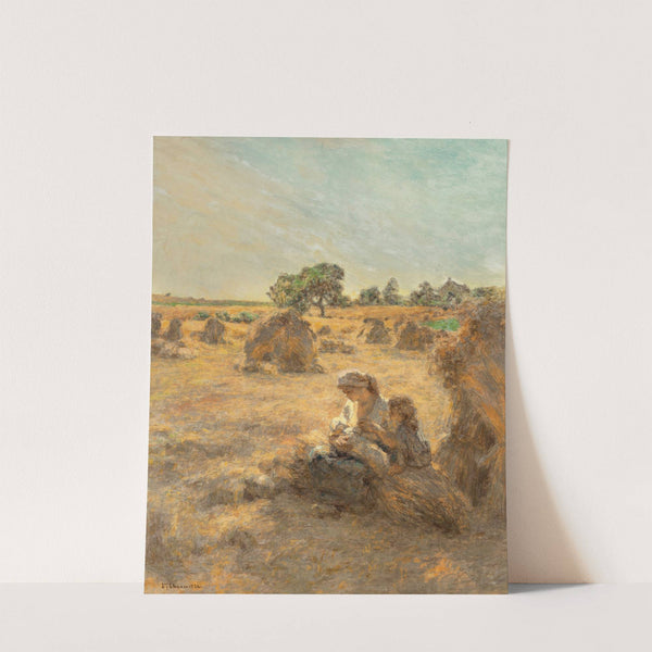 Moisson, mère allaitant, trois figures (1921) by Léon Augustin Lhermitte