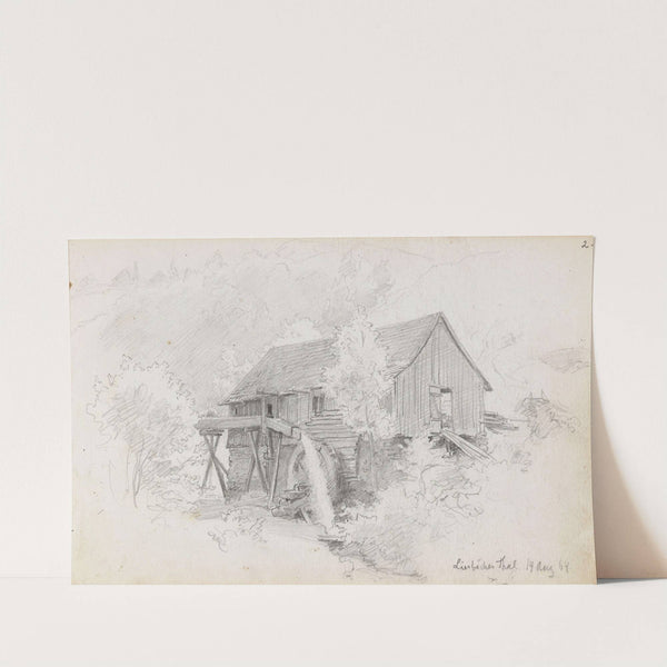 Mølle, Lierbacher by Hans Gude