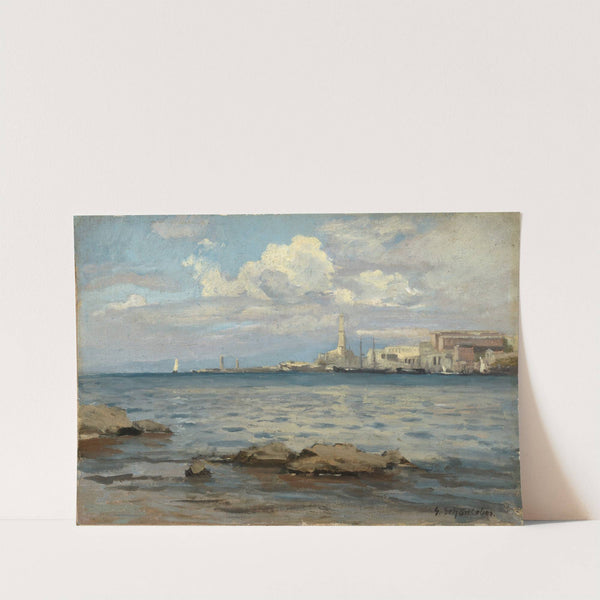 Molo in Genua by Gustav Schönleber