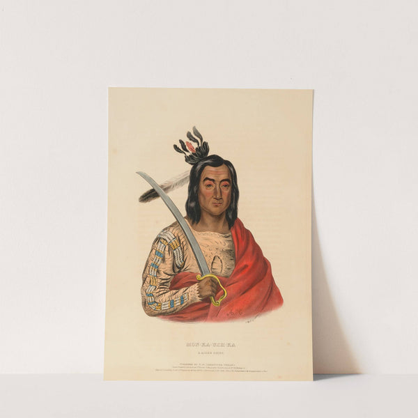 Mon-Ka-Ush-Ka. A Sioux Chief (1838) by Charles Bird King