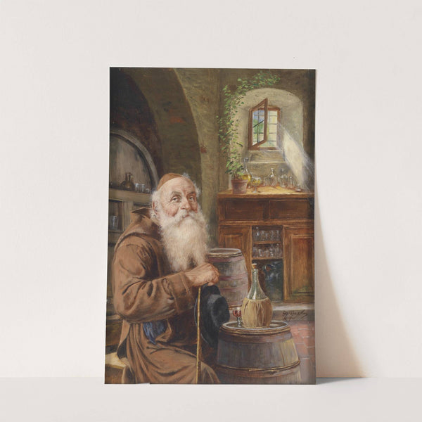 Mönch im Weinkeller by Georg Rössler