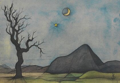 Mond und Venus