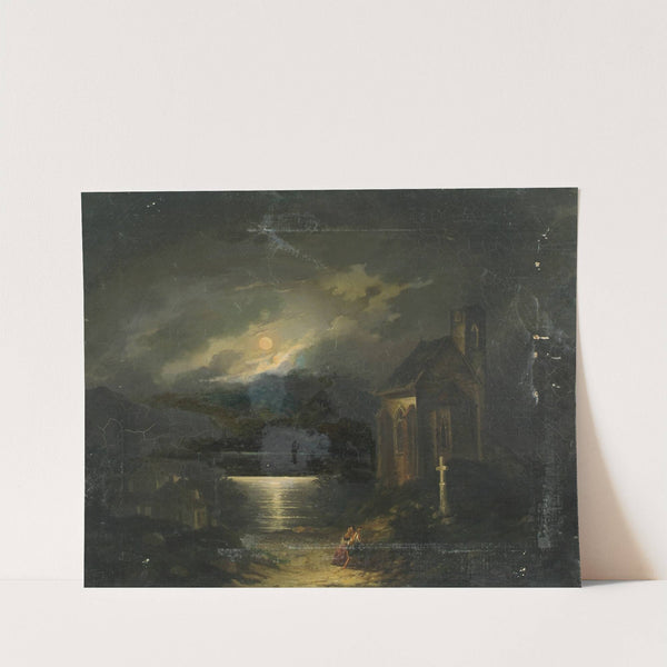 Mondlandschaft mit See by Francesco Milani