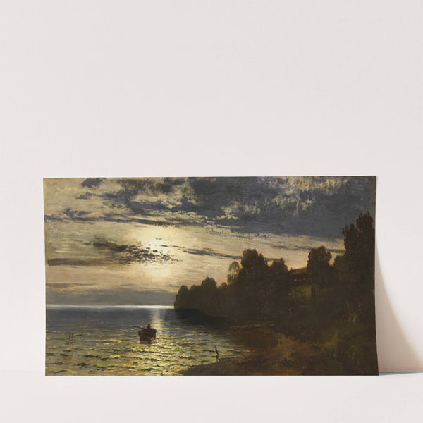 Mondnacht über dem See (1851) by Eduard Schleich The Elder