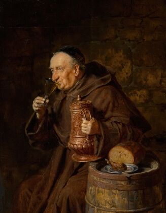 Monk drinking