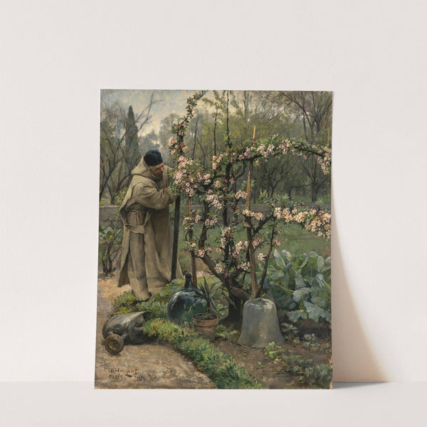 Monk Gardening (1884) by Carl Gustaf Hellqvist