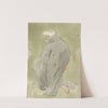 Monk or cleric with white hair and grey robe, kneeling-back view by Stewart Watson