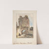 Monk Seated Before a Ruined Gateway by François-Marius Granet