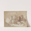 Monks and dying man by Thomas Rowlandson