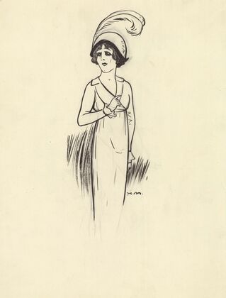 Monna Delza dans ‘La cage ouverte’ de Edouard Bourdet (1912)