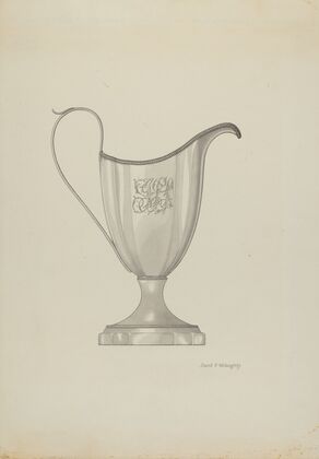 Monogrammed Silver Cream Pitcher