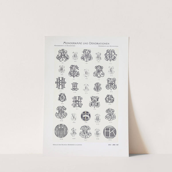 Monogrammes und Dekorationen Pl.034 by Wilhelm Diebener