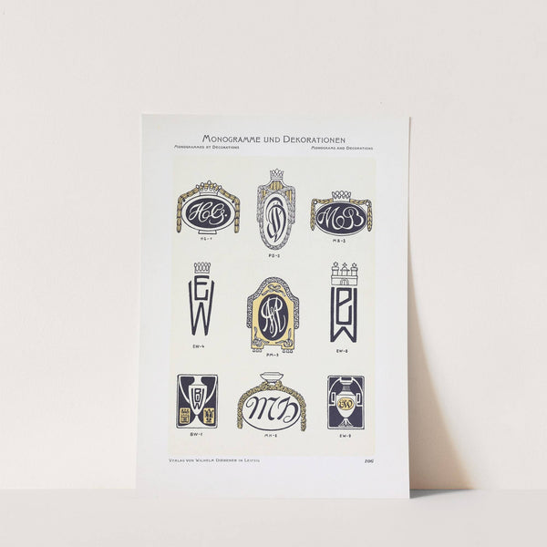 Monogrammes und Dekorationen Pl.106 (1908) by Wilhelm Diebener
