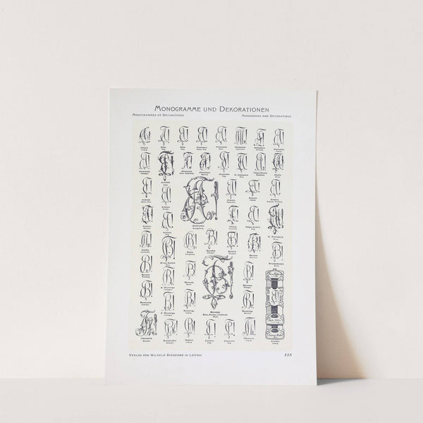 Monogrammes und Dekorationen Pl.115 by Wilhelm Diebener