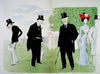 Monsieur Bamberger (le père), le Baron Alphonse de Rothschild, Monsieur Henri de Rochefort et Lina Cavalieri, cantatrice