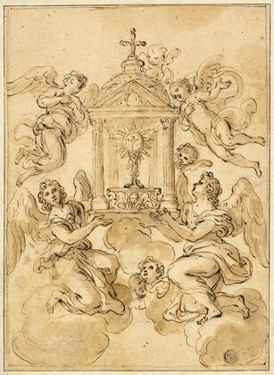 Monstrance Borne by Angels