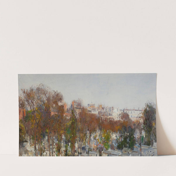 Montmartre Cemetery in Paris (1893) by Julian Falat
