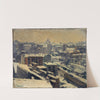 Montmartre sous la neige (emplacement du nouvel hippodrome) by Joseph Le Pan de Ligny