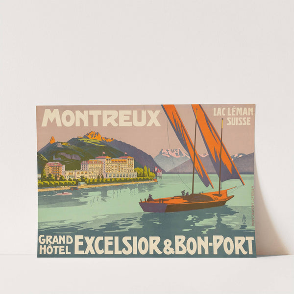 Montreux. Grand Hôtel Excelsior & Bon Port (1907) by A. Trüb & Cie.