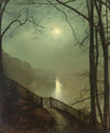 Moonlight on the lake, Roundhay Park, Leeds