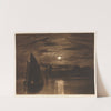 Moonlight on the Medway at Chatham (1920) by Sir Frank Short