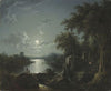 Moonlit fishing on the riverbank