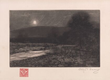 Moonrise on the River Dochray (Scotland)