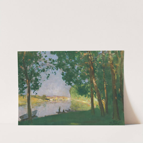 Moret Sur Loing, Bord De Rivière by Pierre-Eugène Montézin