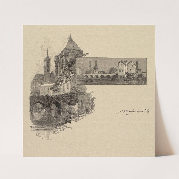 Moret, the Wood-Mill (1890) by Auguste Louis Lepère