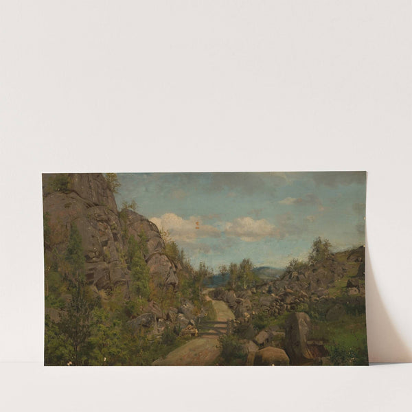 Morgenstemning ved Frøislandsveien, Mandal (1863) by Amaldus Nielsen