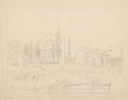 Morning after fire, St. George Chapel, Beekman St., N.Y.