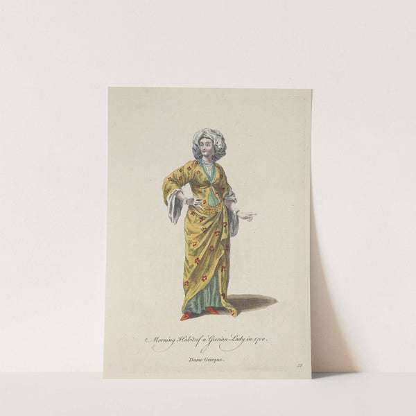 Morning habit of a Grecian lady in 1700. Dame Grecque. (1757-1772) by Charles Grignion