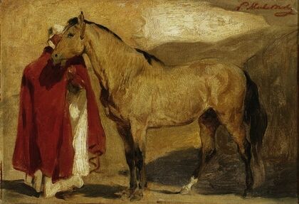 Moroccan man with a horse