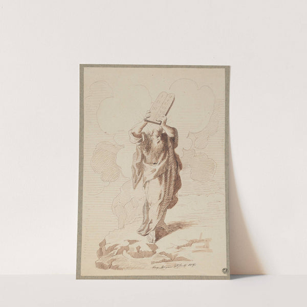 Moses Holding the Tablets with the Ten Commandments (1857) by Adrian Głębocki