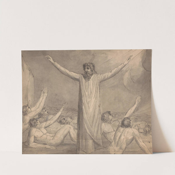 Moses Staying the Plague (recto) by William Blake