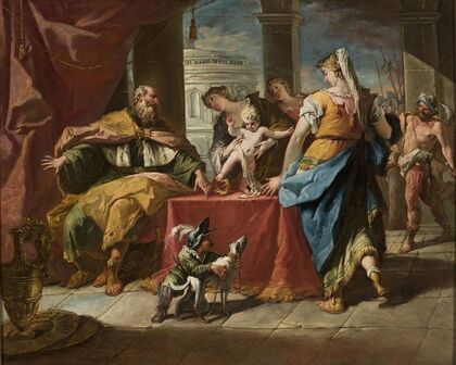 Moses trampling on the Pharaoh’s crown