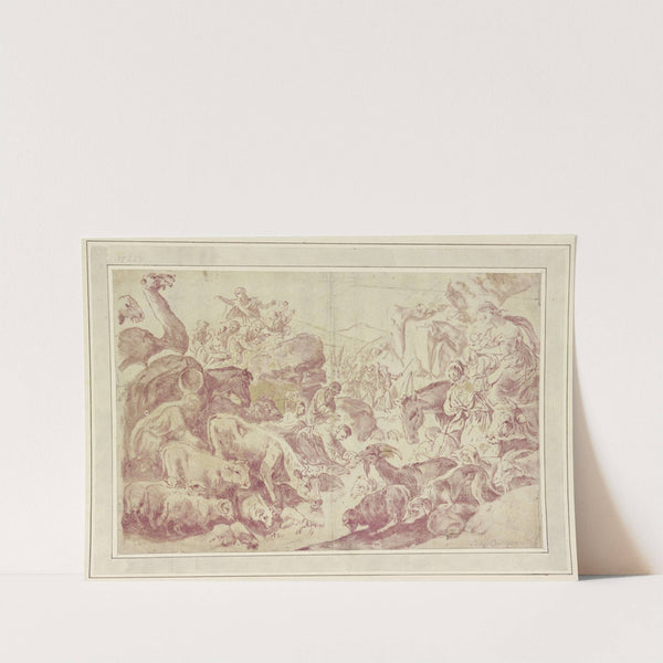 Moses&#039;s spring water miracle by Giovanni Benedetto Castiglione