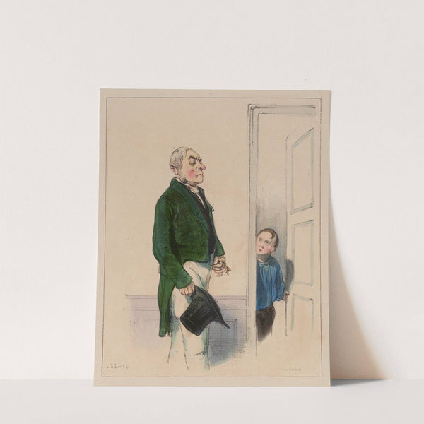 Mosieu, on ne peut pas voir papa, il est en train de faire faillite (1838-1840) by Paul Gavarni