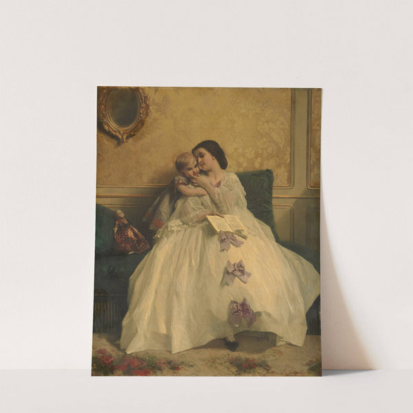 Mother and child (C. 1861) by Gustave Léonard de Jonghe