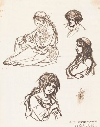 Mother and Child and Three Busts