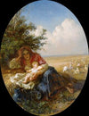 Mother and child in the wheat field