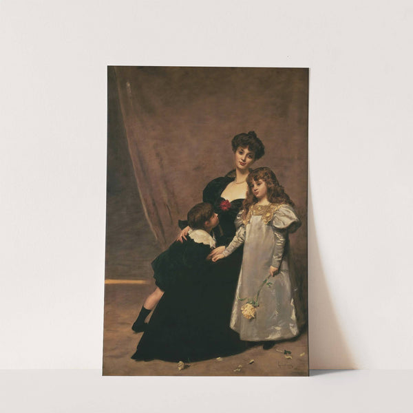 Mother and children (Madame Feydeau and her children) (1897) by Carolus-Duran