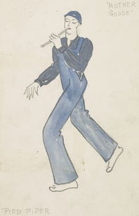 Mother Goose Goes to Town: Pied Piper blue overalls and cap (1934-1943)