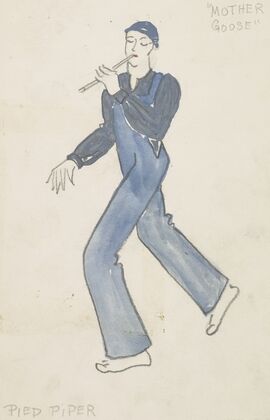 Mother Goose Goes to Town: Pied Piper blue overalls and cap (1934-1943)