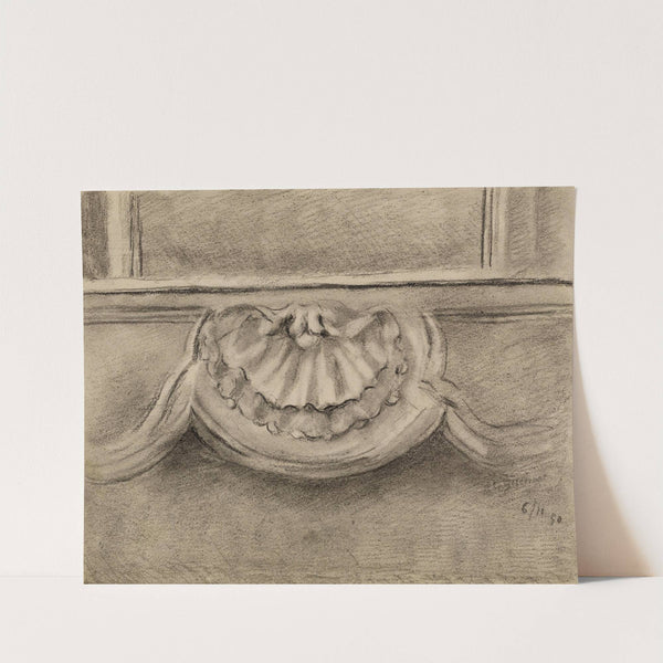 Motif à la coquille d&#8217;un décor de cheminée (1950) by Arthur-Joseph Gueniot